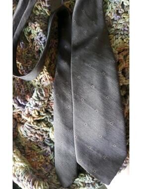 L.S. Ayers & Co. Neck Tie Red Tiny Square Italian Silk Vtg